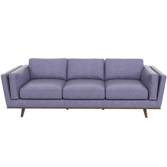 Ferre Fumo Blue Leather Sofa