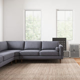 Fordham Symmetrical Corner Sofa (Dark Grey Fabric)