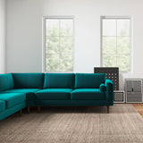 Fordham Teal Velvet Symmetrical Corner Sofa