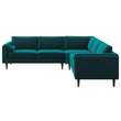 Fordham Teal Velvet Symmetrical Corner Sofa