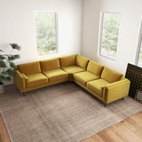 Fordham Gold Velvet Symmetrical Corner Sofa