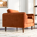 Fordham Lounge Chair (Burnt Orange Velvet)