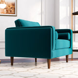 Fordham Lounge Chair (Teal Velvet)