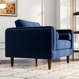 Fordham Lounge Chair (Navy Blue Velvet)