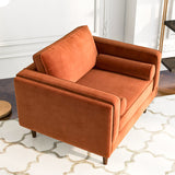 Fordham Lounge Chair (Burnt Orange Velvet)