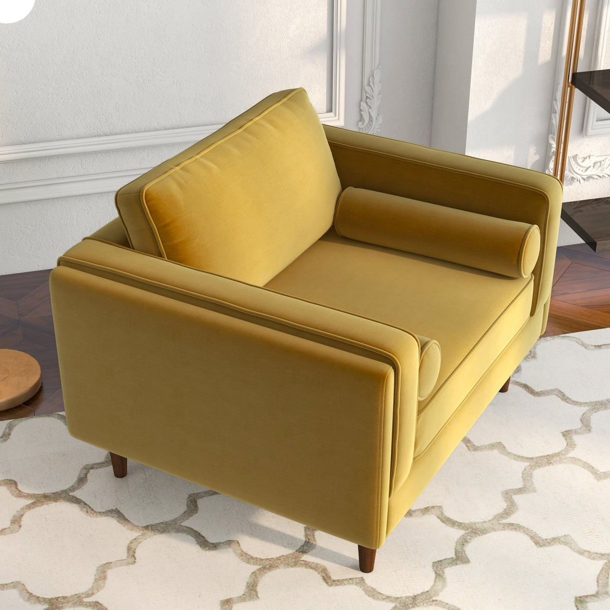 Fordham Gold Velvet Lounge Chair