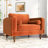 Fordham Lounge Chair (Burnt Orange Velvet)