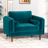 Fordham Lounge Chair (Teal Velvet)