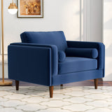 Fordham Lounge Chair (Navy Blue Velvet)