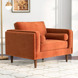 Fordham Lounge Chair (Burnt Orange Velvet)