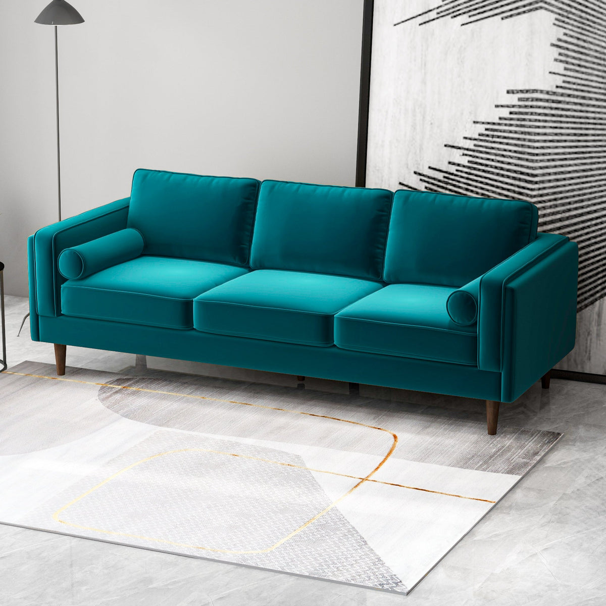 Fordham Sofa (Teal Velvet)