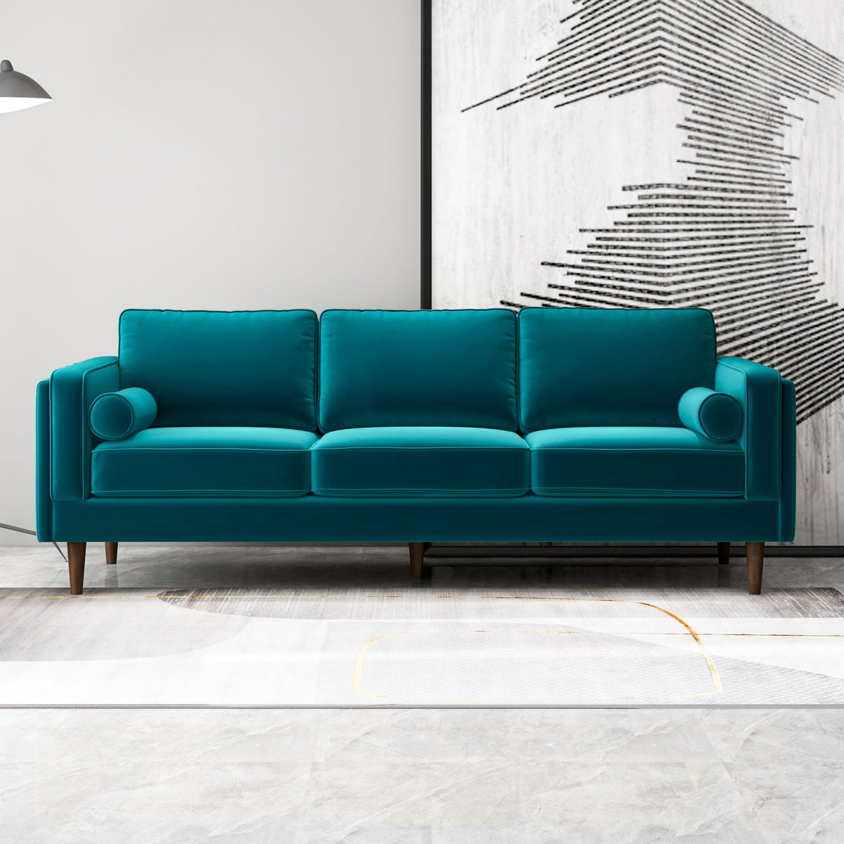 Fordham Sofa (Teal Velvet)