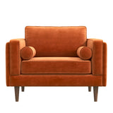 Fordham Lounge Chair (Burnt Orange Velvet)