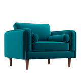 Fordham Lounge Chair (Teal Velvet)