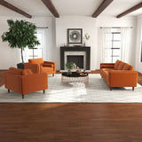 Fordham Lounge Chair (Burnt Orange Velvet)