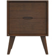 Grace Brown Night Stand With 2 Drawers