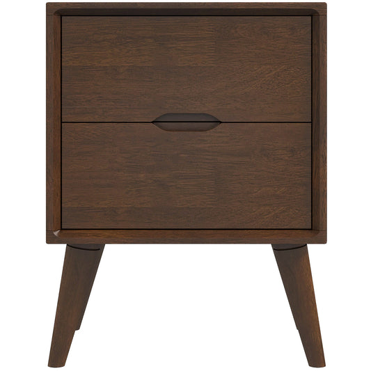 Grace Brown Night Stand With 2 Drawers