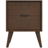 Grace Brown Night Stand With 2 Drawers