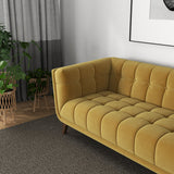 Kano Large Gold Velvet Sofa