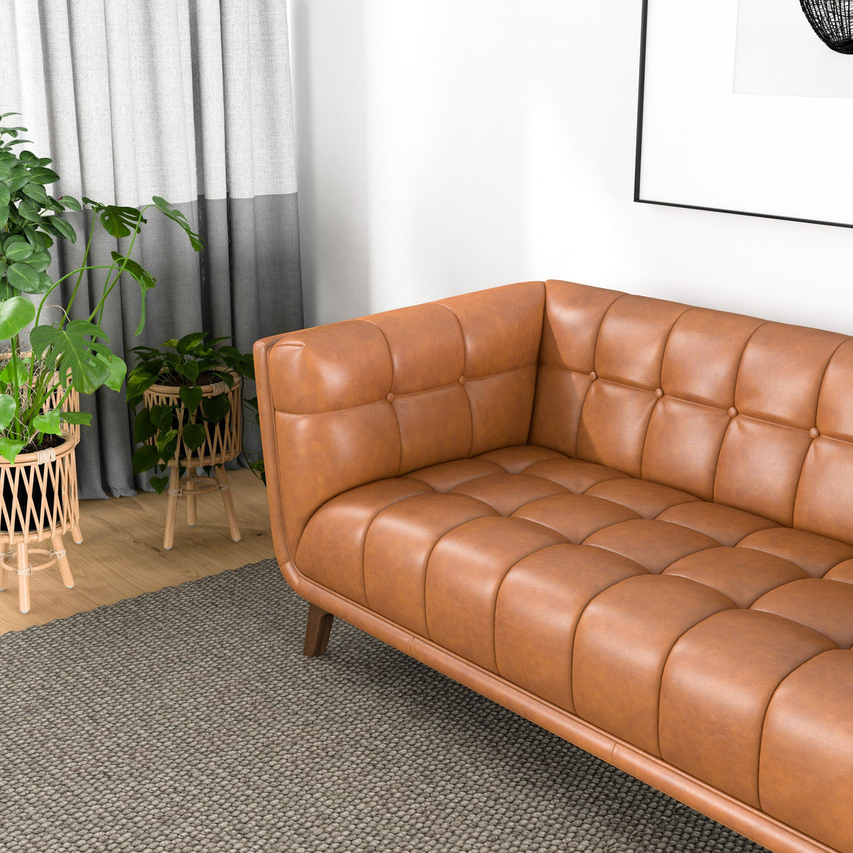 Kano Leather Sofa (86" - Cognac)