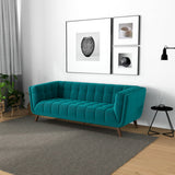 Kano Large Teal Velvet Sofa