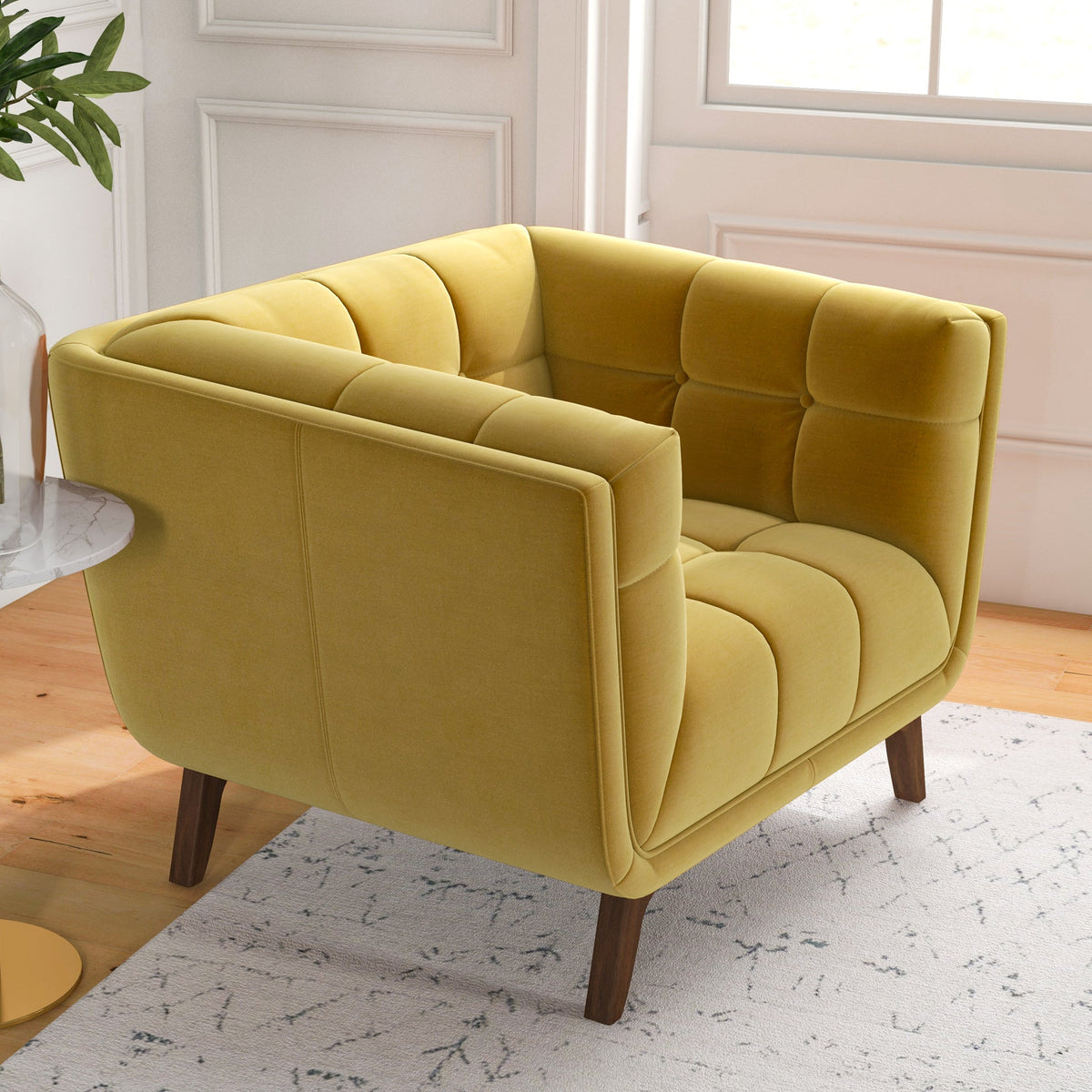 Kano Lounge Chair (Gold - Velvet)