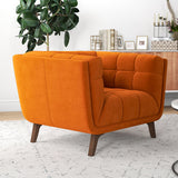 Kano Burnt Orange Velvet Lounge Chair