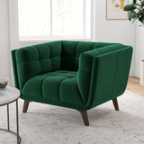 Kano Dark Green Velvet Lounge Chair