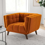 Kano Burnt Orange Velvet Lounge Chair