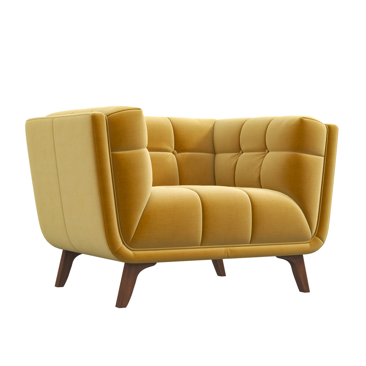 Kano Lounge Chair (Gold - Velvet)