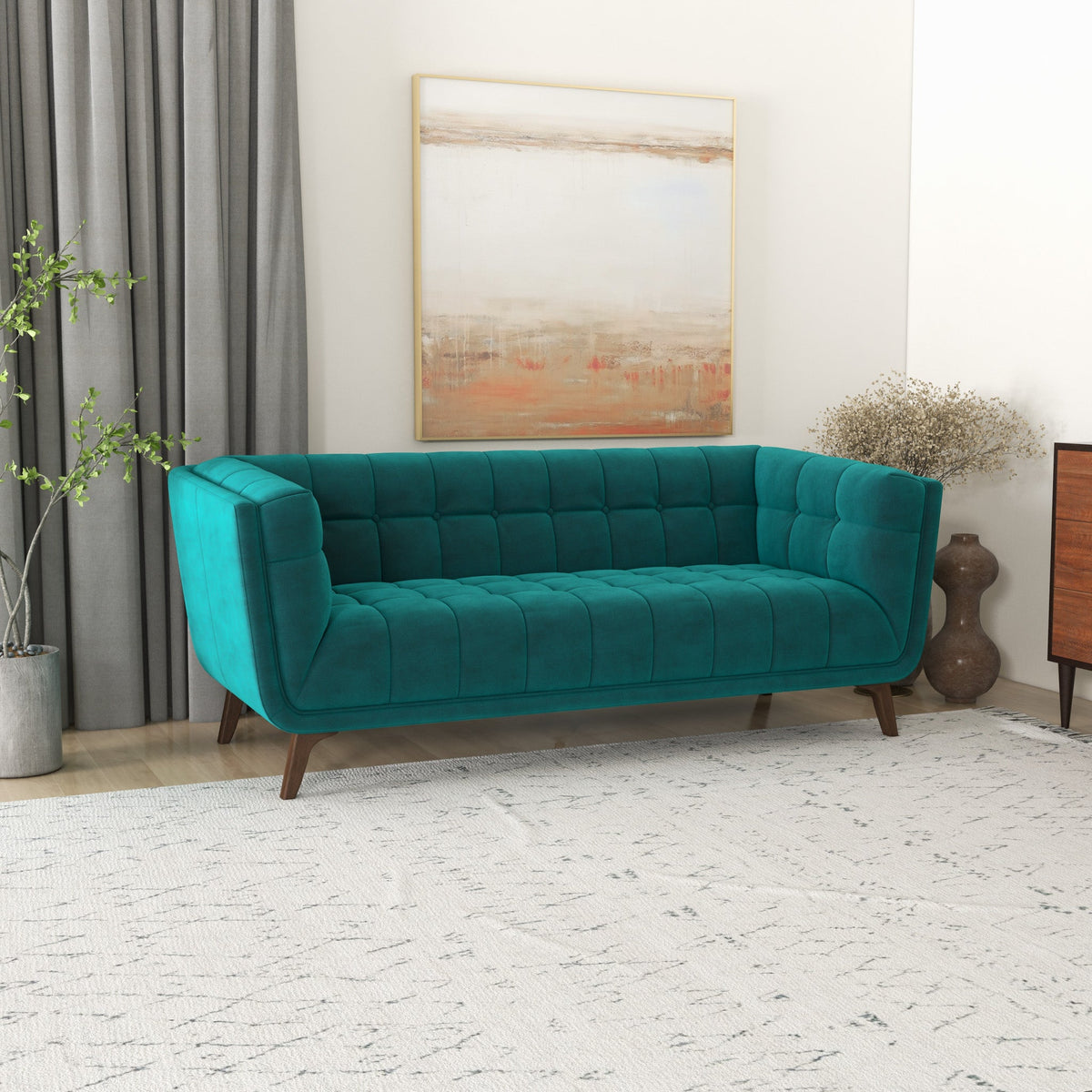 Kano Sofa (78" - Teal Velvet)