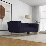 Kano Sofa (Large - Dark Blue Boucle With Metal Feet)