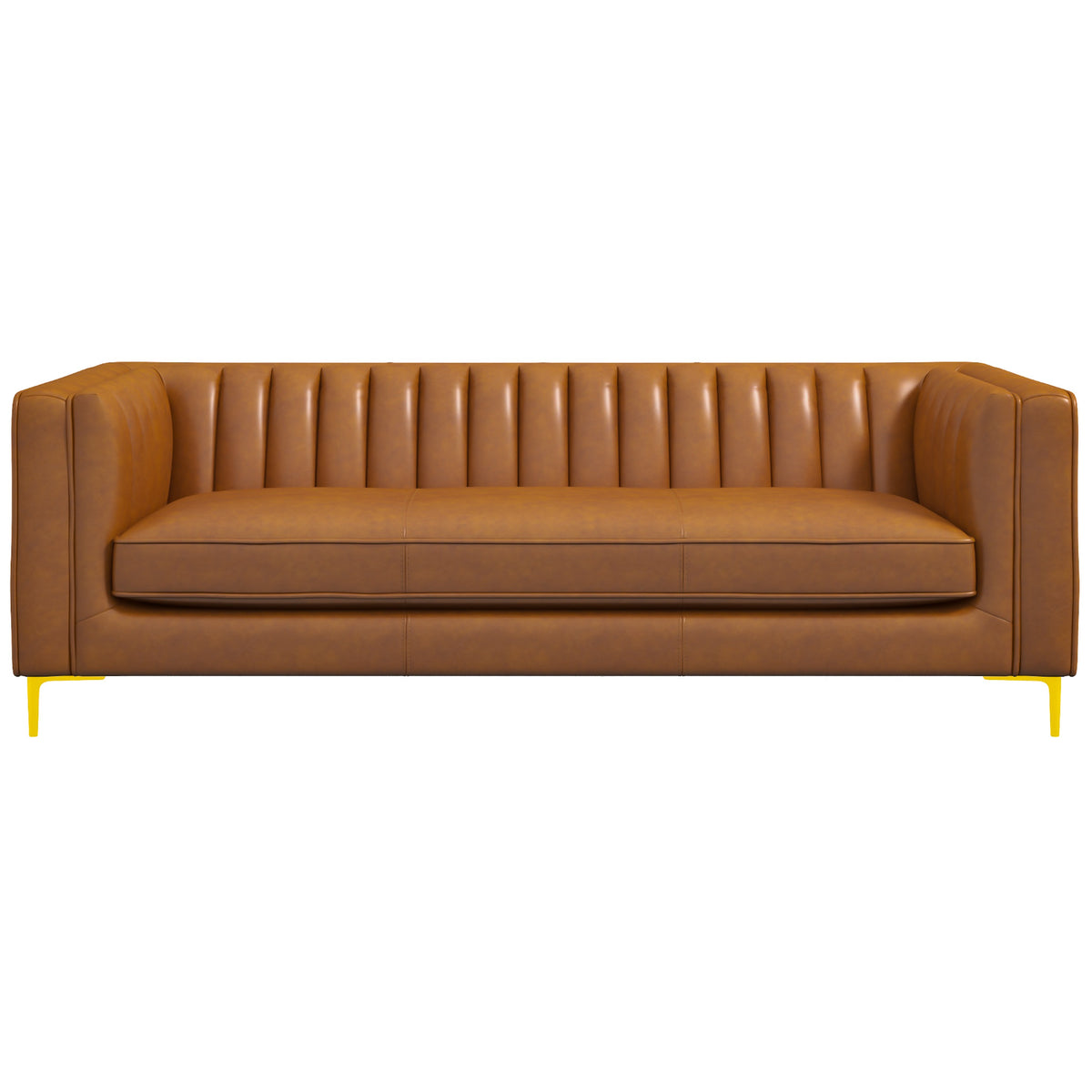 Kendra Cognac Genuine Leather Sofa