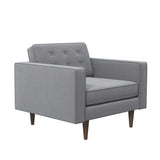 Kirby Grey Velvet Lounge Chair