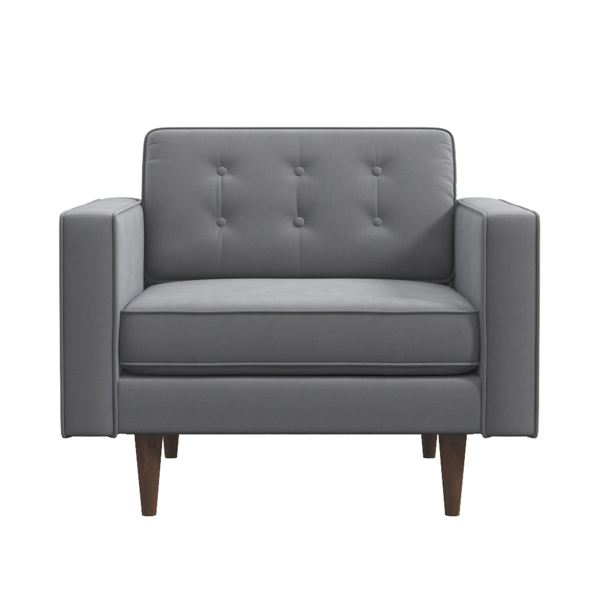 Kirby Grey Velvet Lounge Chair