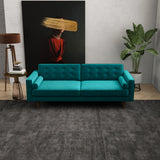 Kirby Sofa (Teal Velvet)