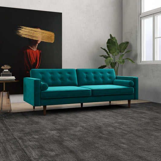 Kirby Sofa (Teal Velvet)