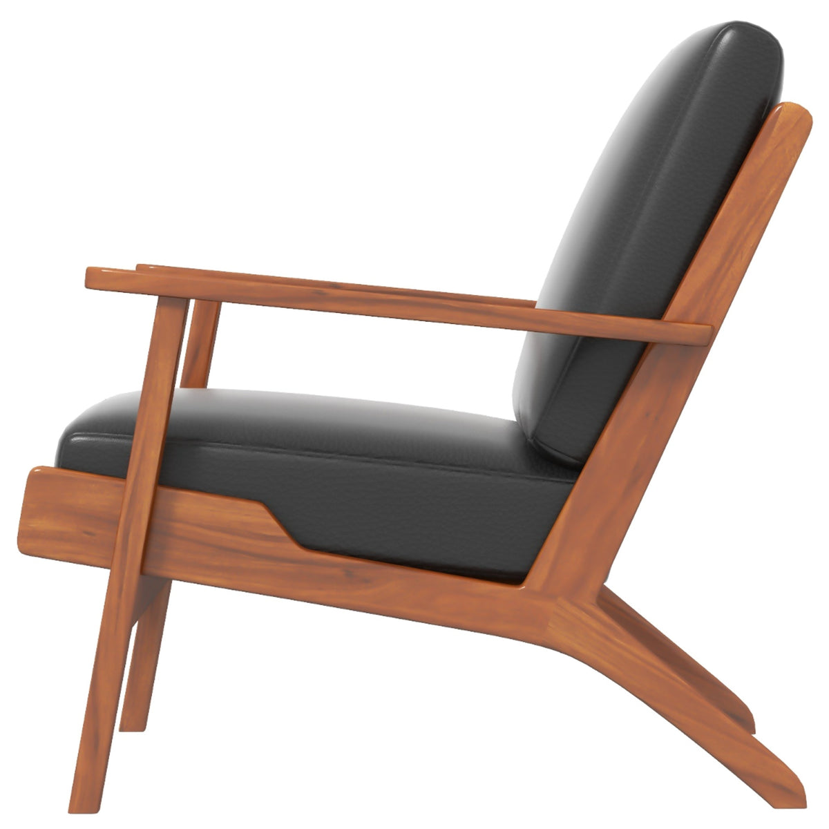 Kyle Black Leather Armchair