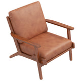 Kyle Cognac Leather Armchair