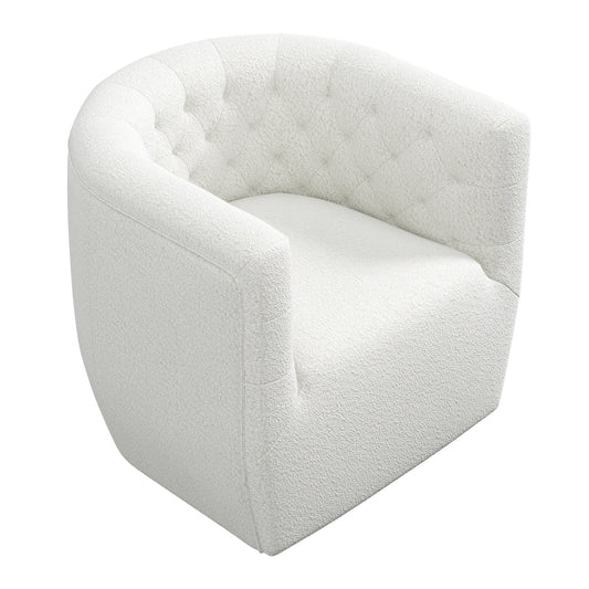 Lotte Swivel Chair (Cream Boucle)