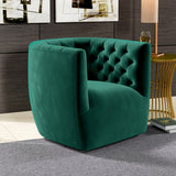 Lotte Forest Green Velvet Swivel Chair