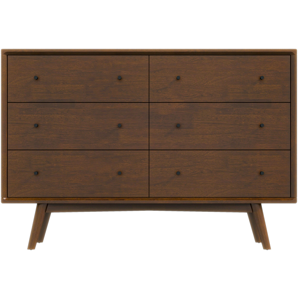 Noak Mid Century Modern Dresser (6 Drawer Walnut)