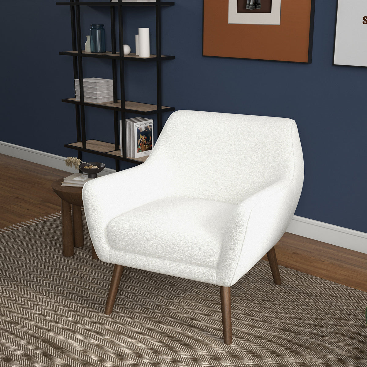 Penny Lounge Chair (White Boucle)