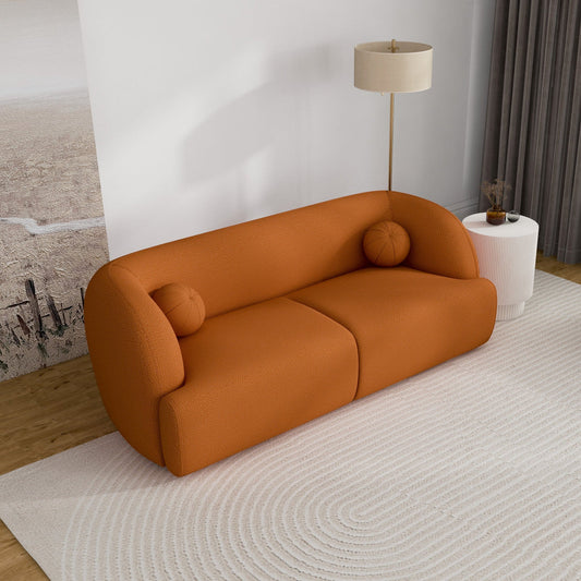 Quinn Burnt Orange Boucle Sofa