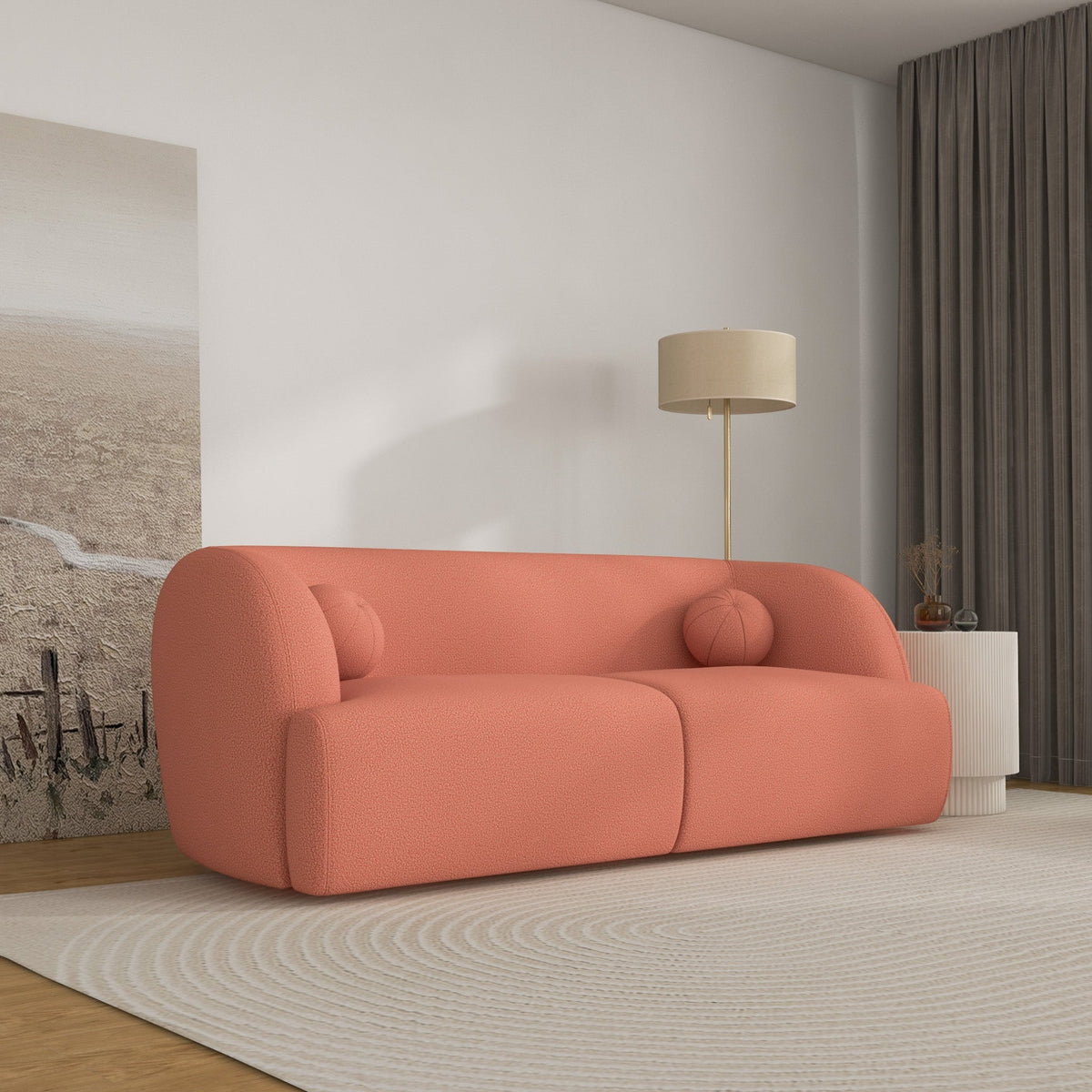 Quinn Sofa (Pink Boucle)