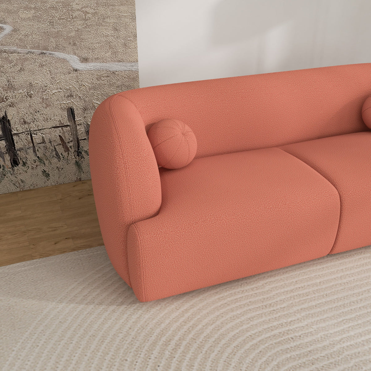 Quinn Sofa (Pink Boucle)