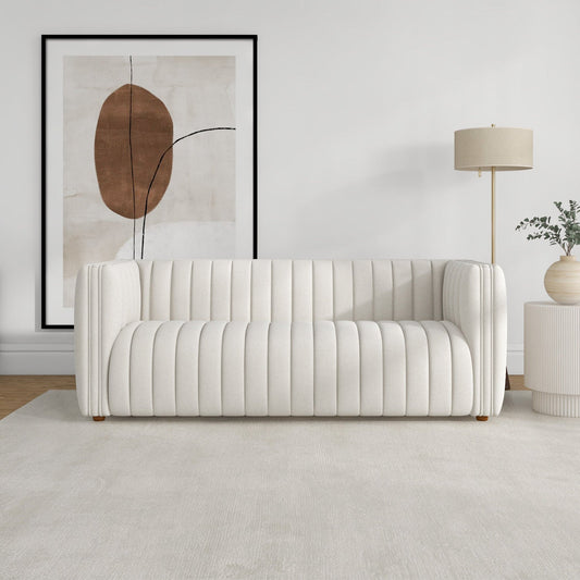 Rosslyn Sofa (White Boucle Fabric)