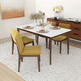 Virginia Dining Chair Dark Yellow Velvet