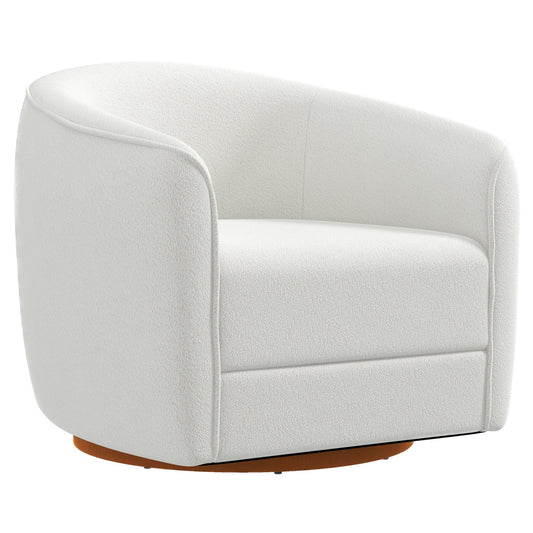 Spring Swivel Chair (Cream Boucle)