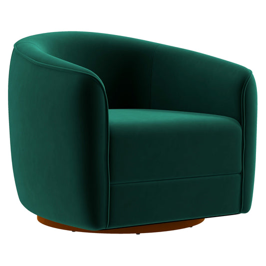 Spring Swivel Chair (Dark Green Velvet)